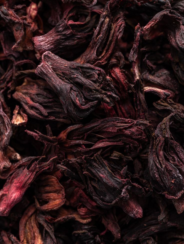 Dried hibiscus calyces